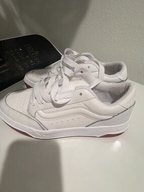 Vans White Low-Top Sneakers with Gum Outsole
